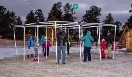 Enjoy swings, Gaga Ball, 9 Square in the air and much more in the Game Corral!